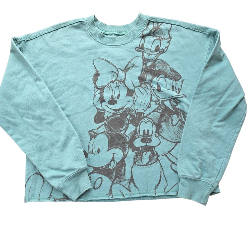Disney Mickey & Friends Sketch Caricature Deep Jungle Sweatshirt Top‎ Small